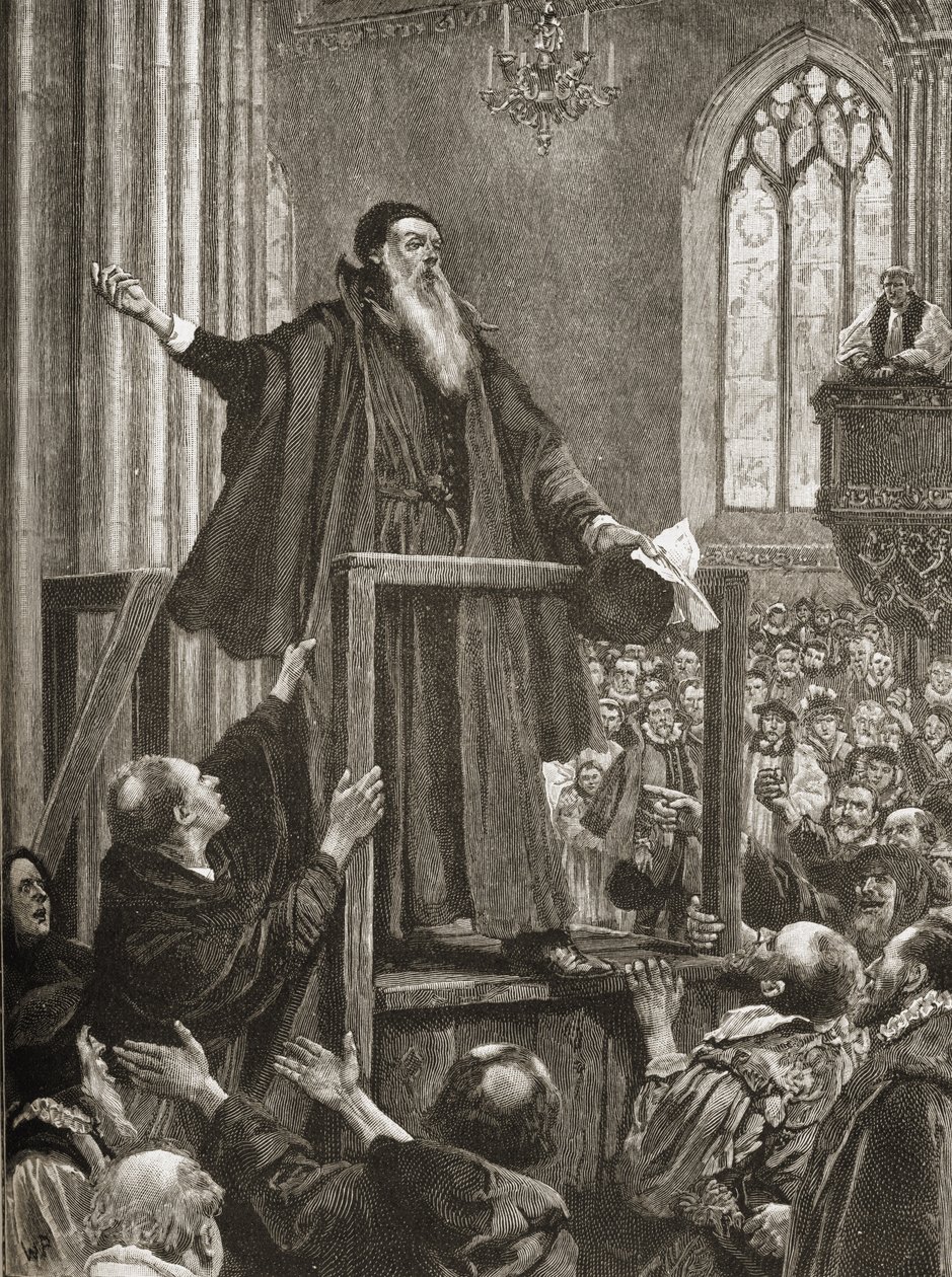 Laatste getuigenis van Thomas Cranmer (1489-1556) door English School