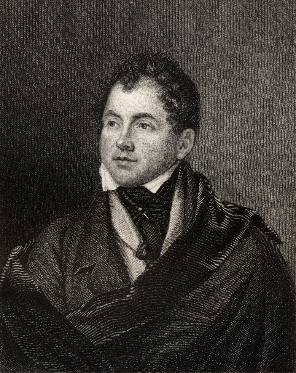 Thomas Moore, gegraveerd door G. Adcock, uit 