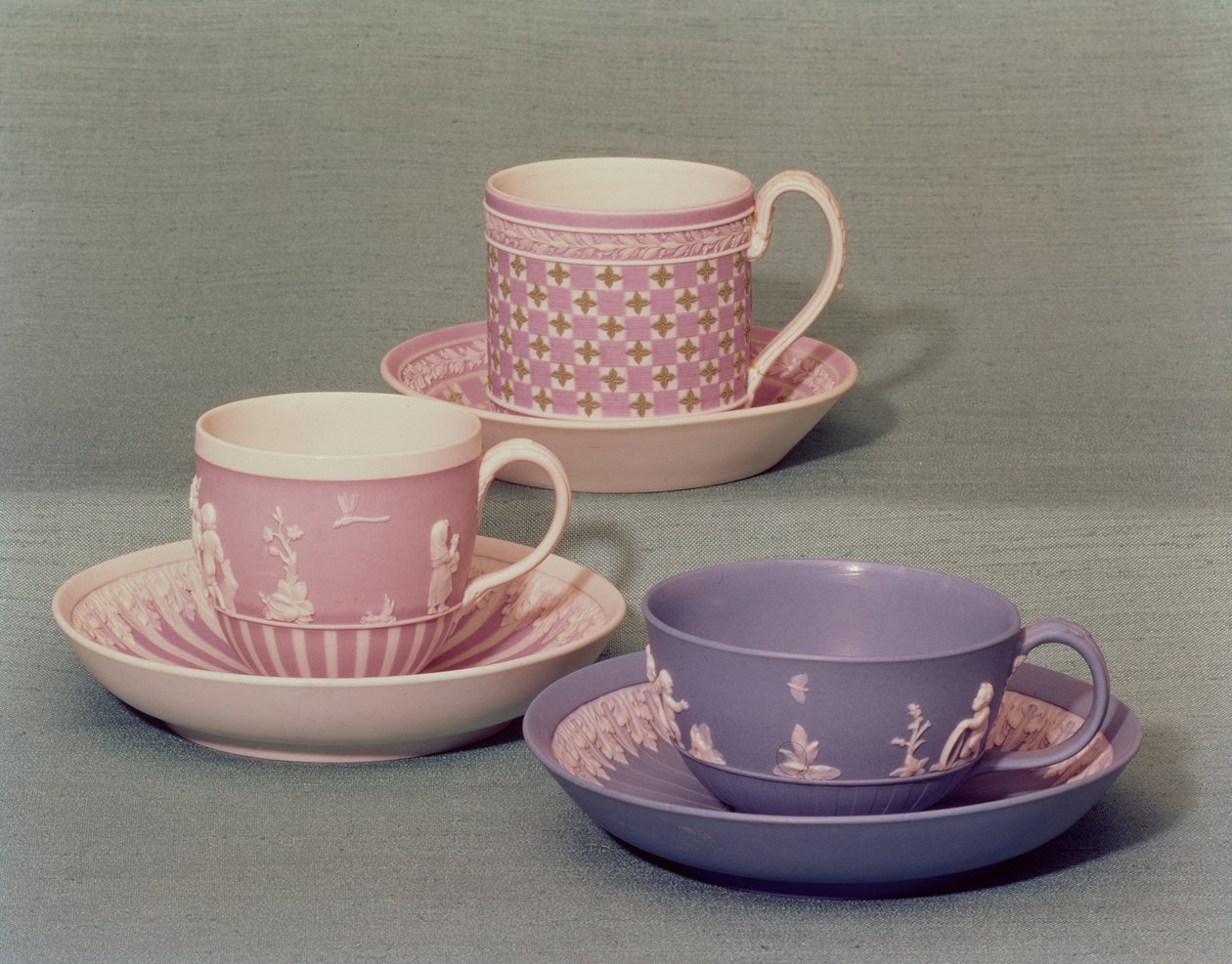 Wedgwood kopjes en schotels, 1785-90 door English School