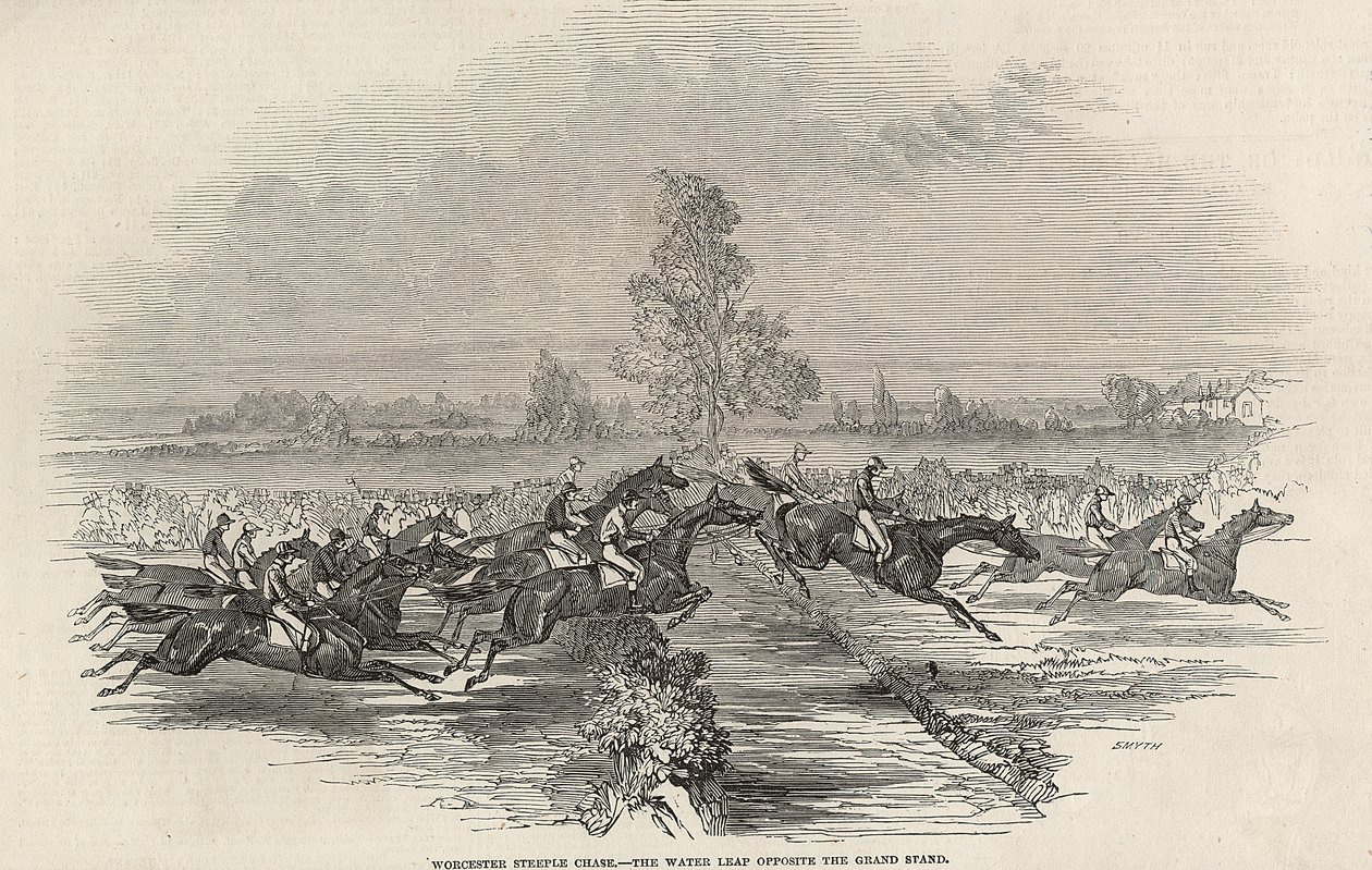 Worcester Steeple Chase: De Water Sprong tegenover de Grote Tribune, uit 