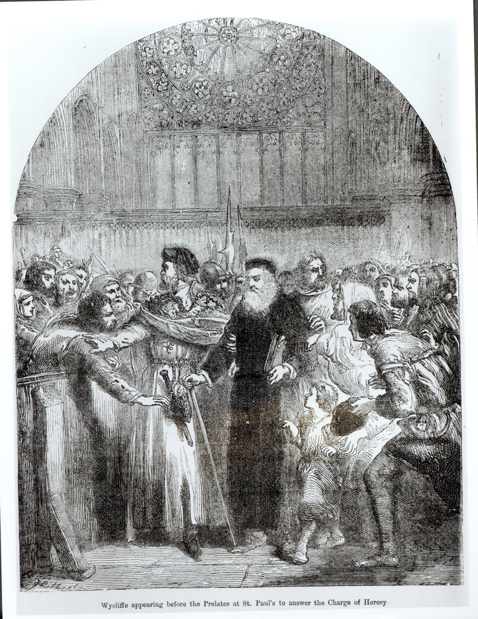 Wycliffe verschijnt voor de Prelaten in St. Paul