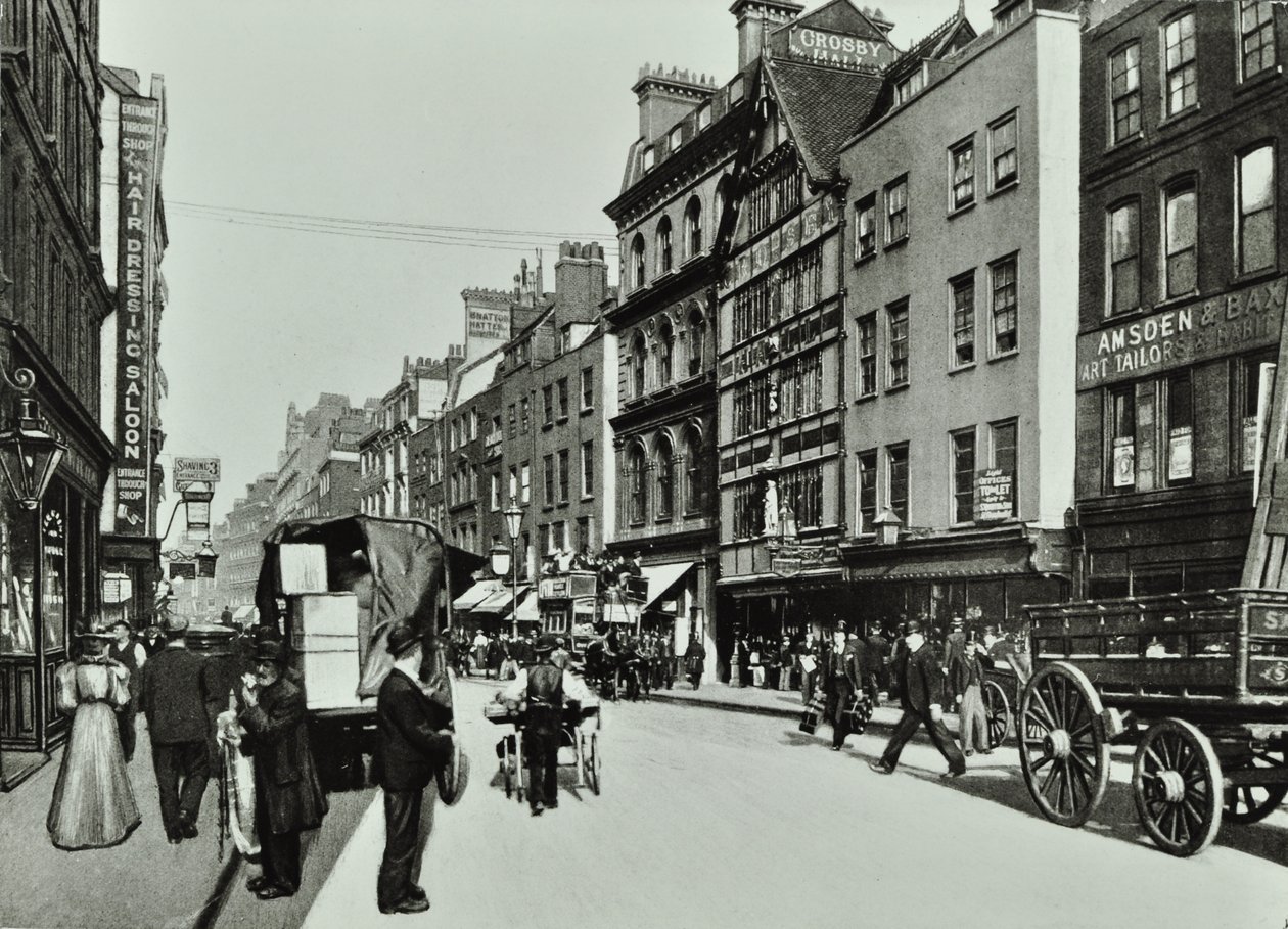 Crosby Hall, Bishopsgate: oostzijde, Londen, 1890 door English Photographer