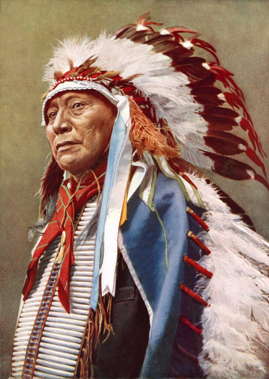 Noord-Amerikaanse Indianen (kleurenfoto) door English Photographer