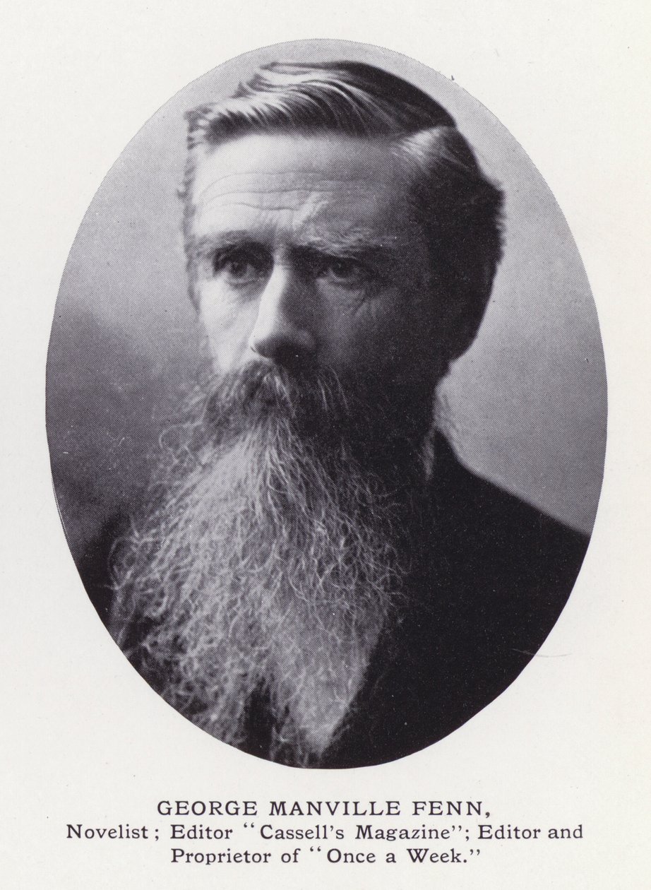 Prominente Mannen van Londen: George Manville Fenn (zwart-wit foto) door English Photographer