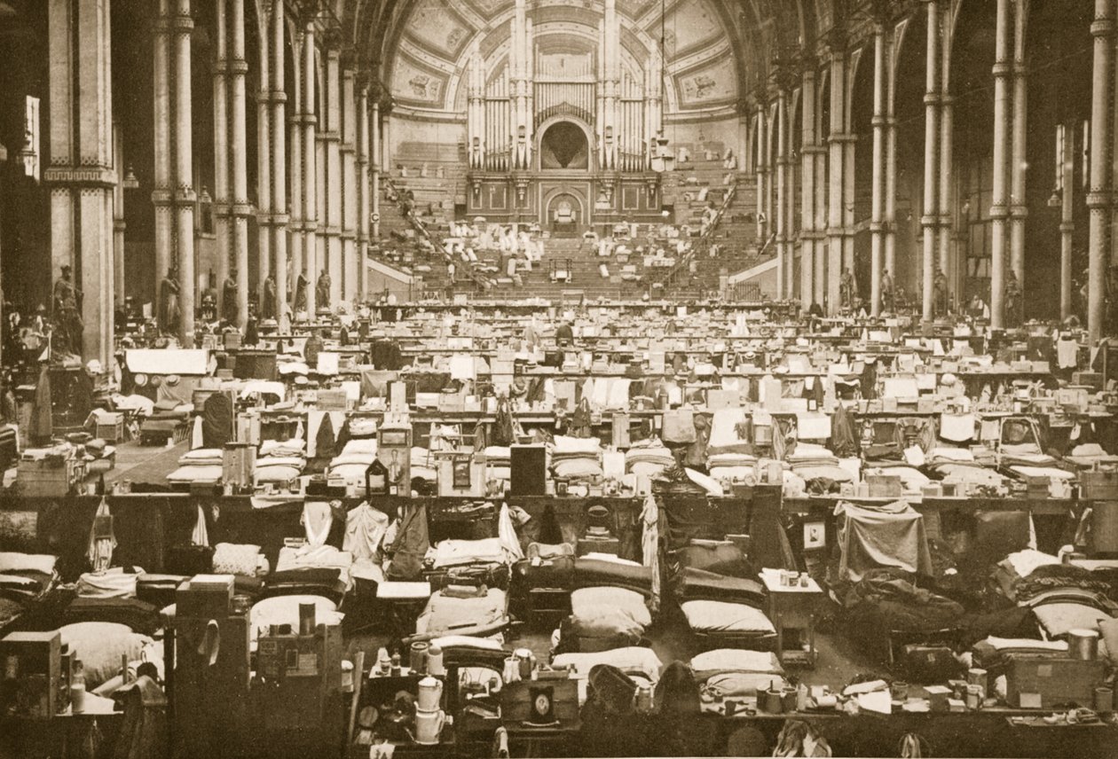 De Slaapzaal, Alexandra Palace, illustratie uit Duitse Gevangenen in Groot-Brittannië door English Photographer
