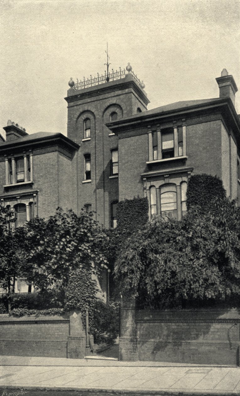 Het huis van Theodore Watts-Dunton (1832-1914) in Putney Hill door English Photographer