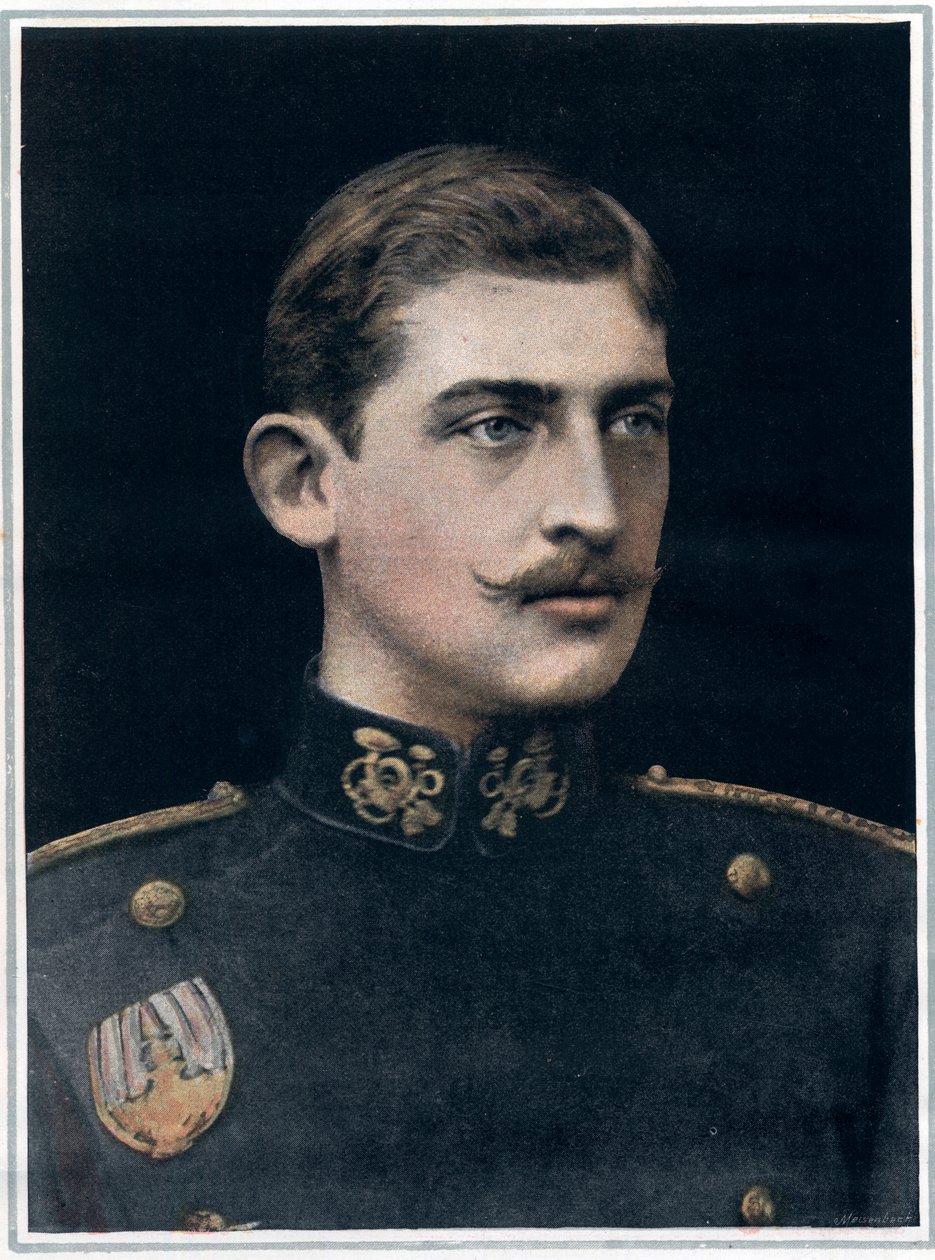 Portret van Ferdinand van Roemenië, koning van Roemenië. door English Photographer English Photographer