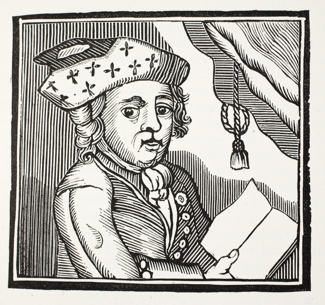 Een korte relatie van de avonturen van M. Bamfyeld Moore Carew, illustratie uit Chap-books van de achttiende eeuw door John Ashton, uitgegeven 1882 door English School
