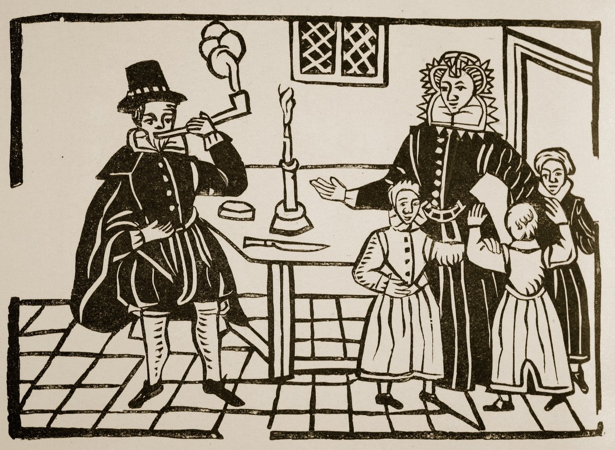 Een familieportret, begin 17e eeuw door English School
