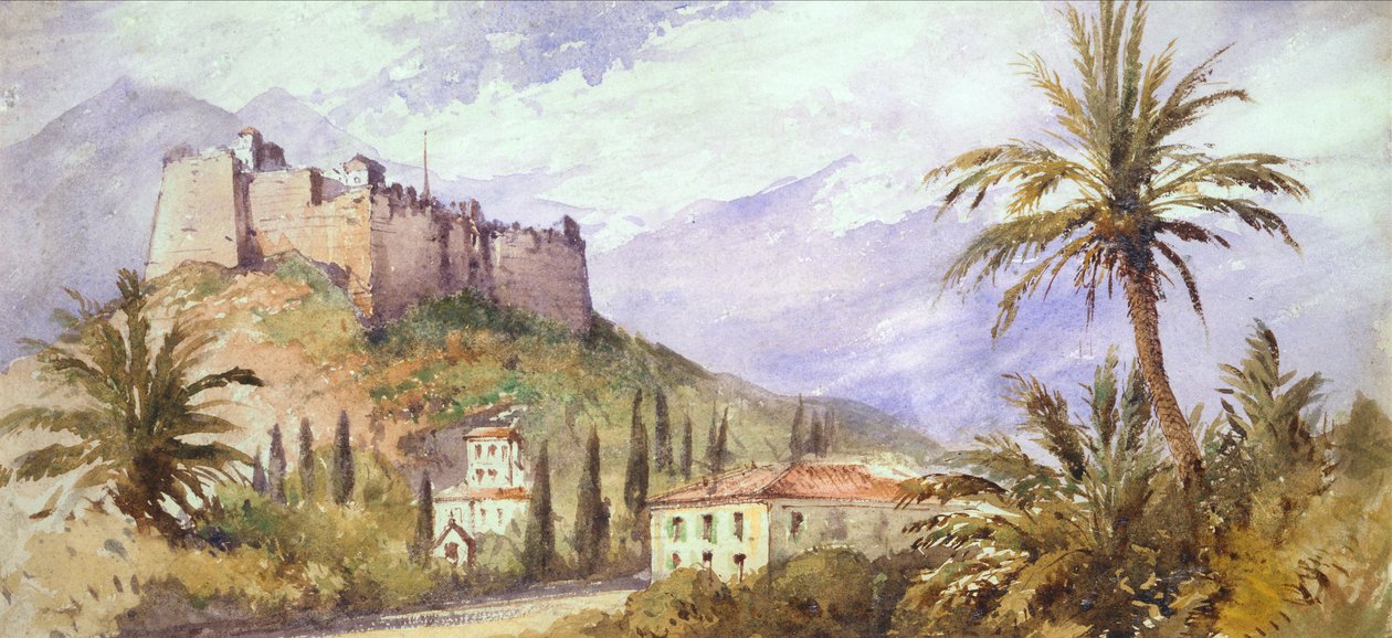 Een Heuvel Fort in het Atlasgebergte, ca. 1860-70 door English School