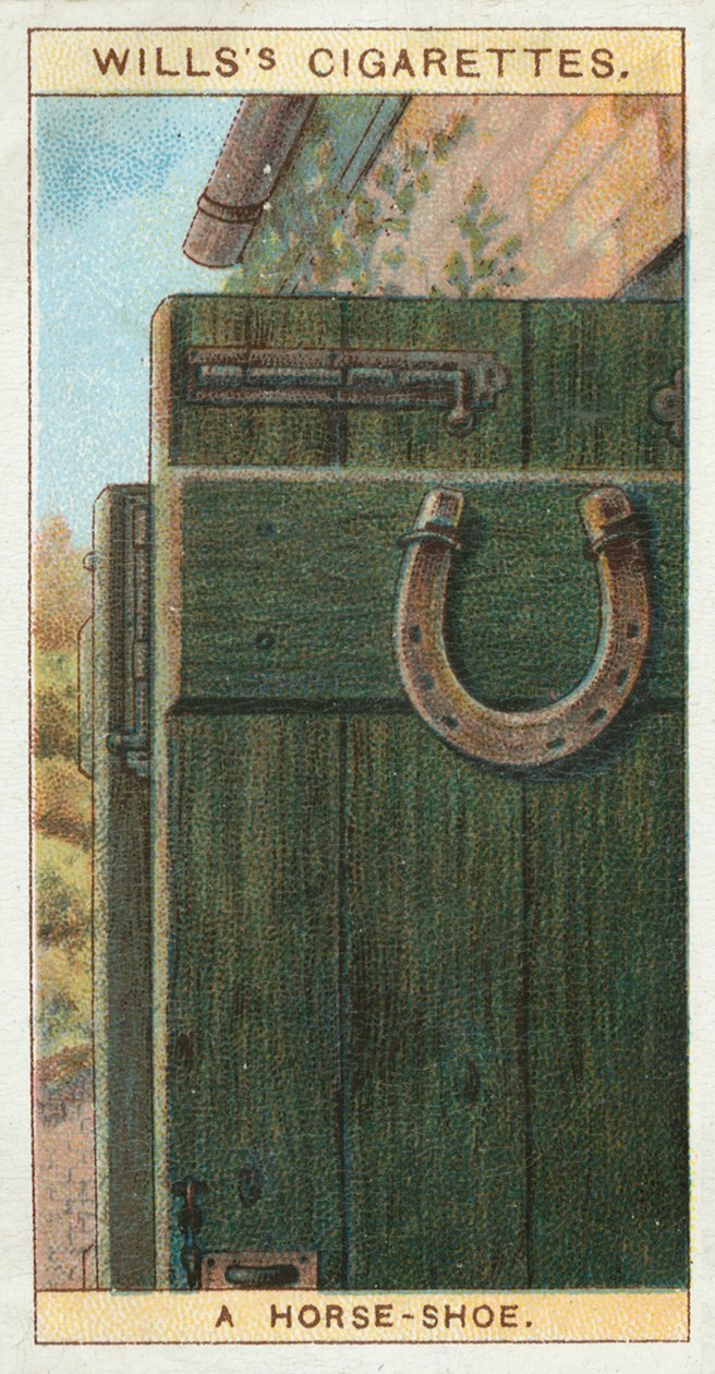 Een hoefijzer (chromolitho) door English School