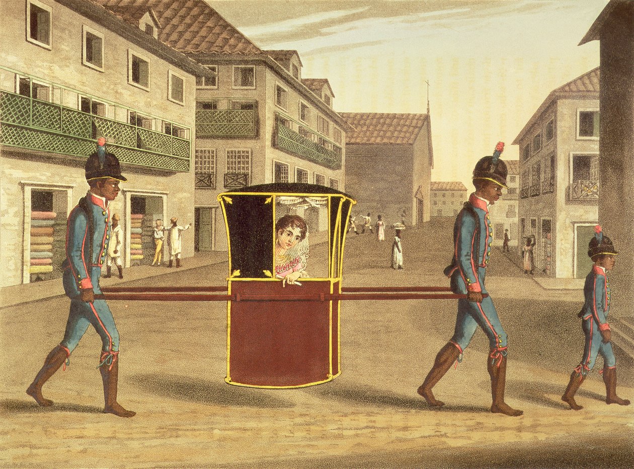 Een dame op bezoek, detail van plaat 6 uit 