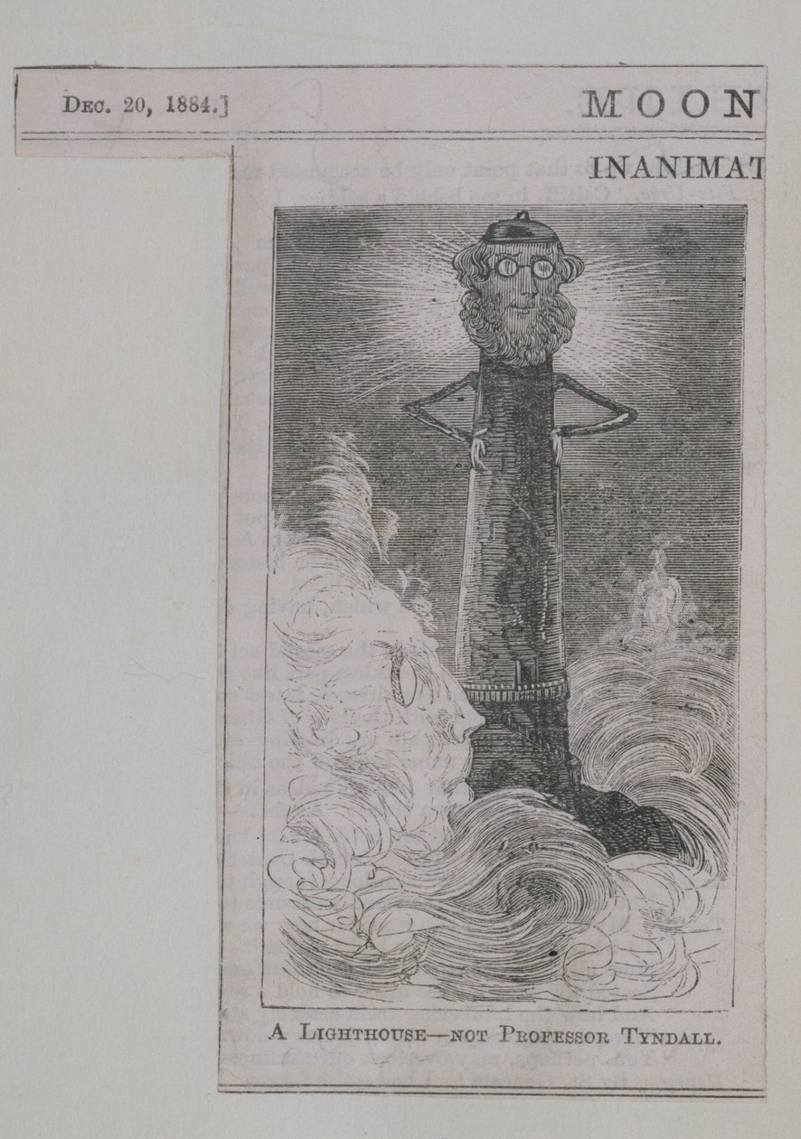 Een vuurtoren - niet Professor Tyndall, uit Moonshine, gepubliceerd 20 december 1884 door English School