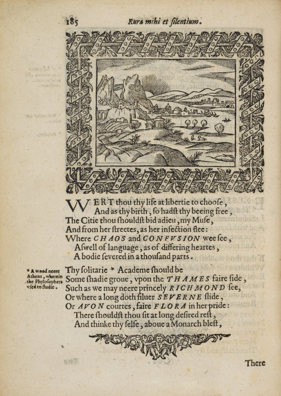 Een Landelijk Tafereel met het gedicht 