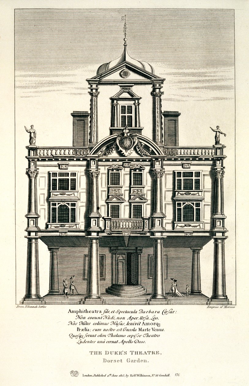 Een scène uit Empress of Morocco door Elkanah Settle, 1813 door English School