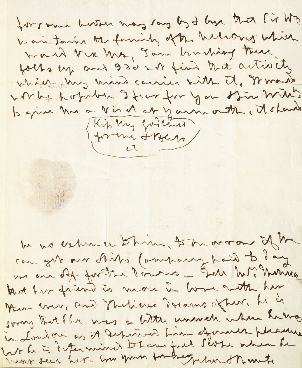 Een ondertekende brief aan Lady Hamilton, 1801 door English School