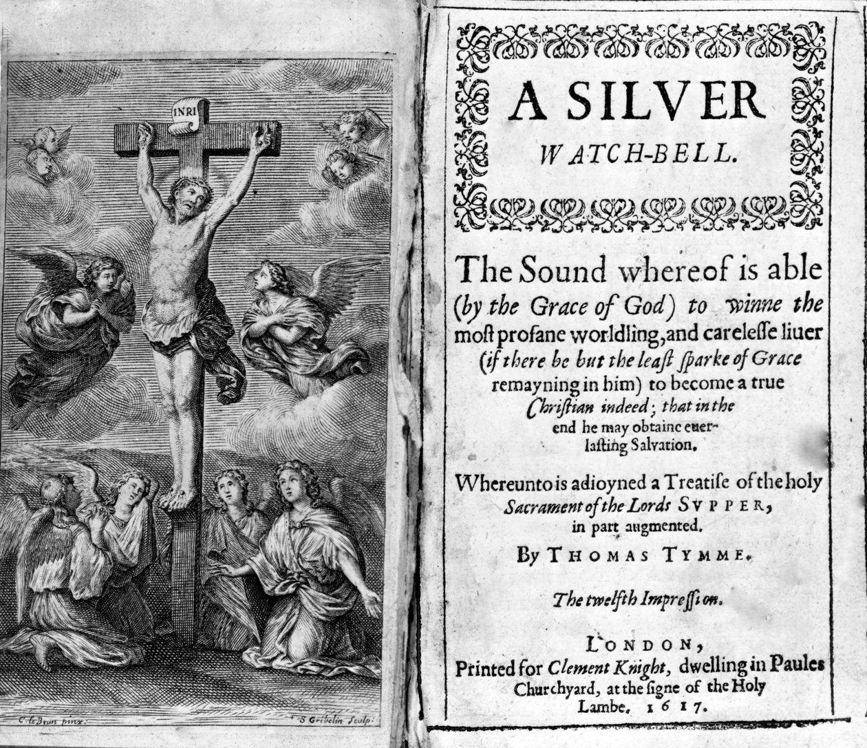 Een zilveren horlogebel door Thomas Tymme, 1617 door English School