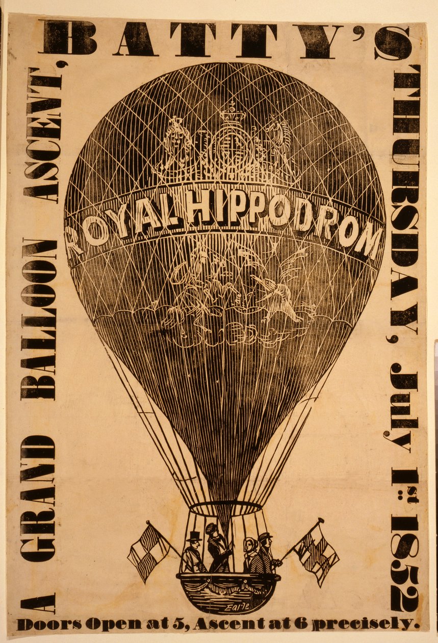 Een Grote Ballonopstijging, Battys, Donderdag 1 Juli 1852 door English School