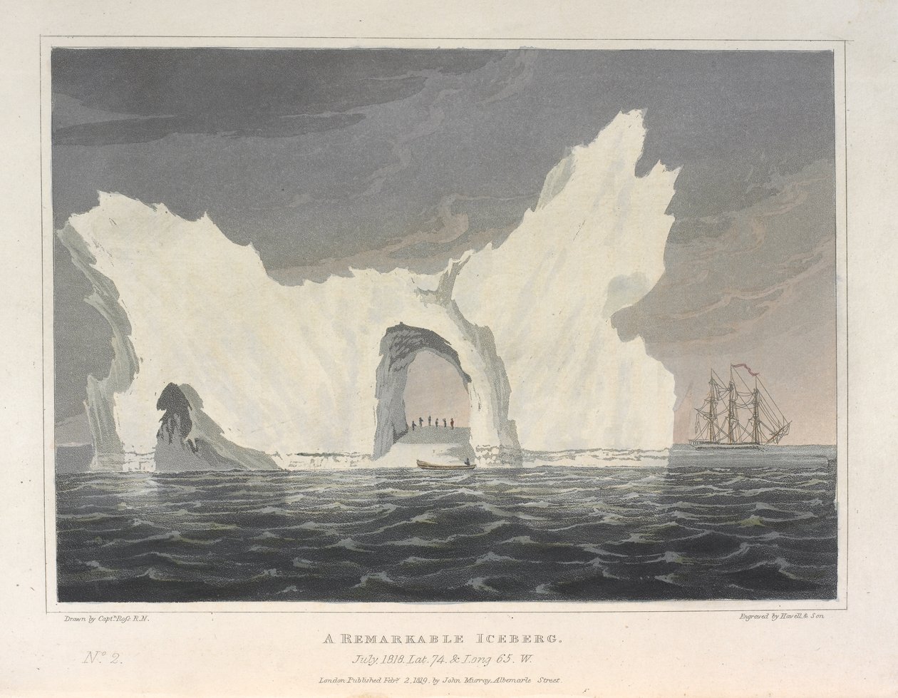 Een opmerkelijke ijsberg. Juli 1818. Lat.74 & Long.64.W, uit 