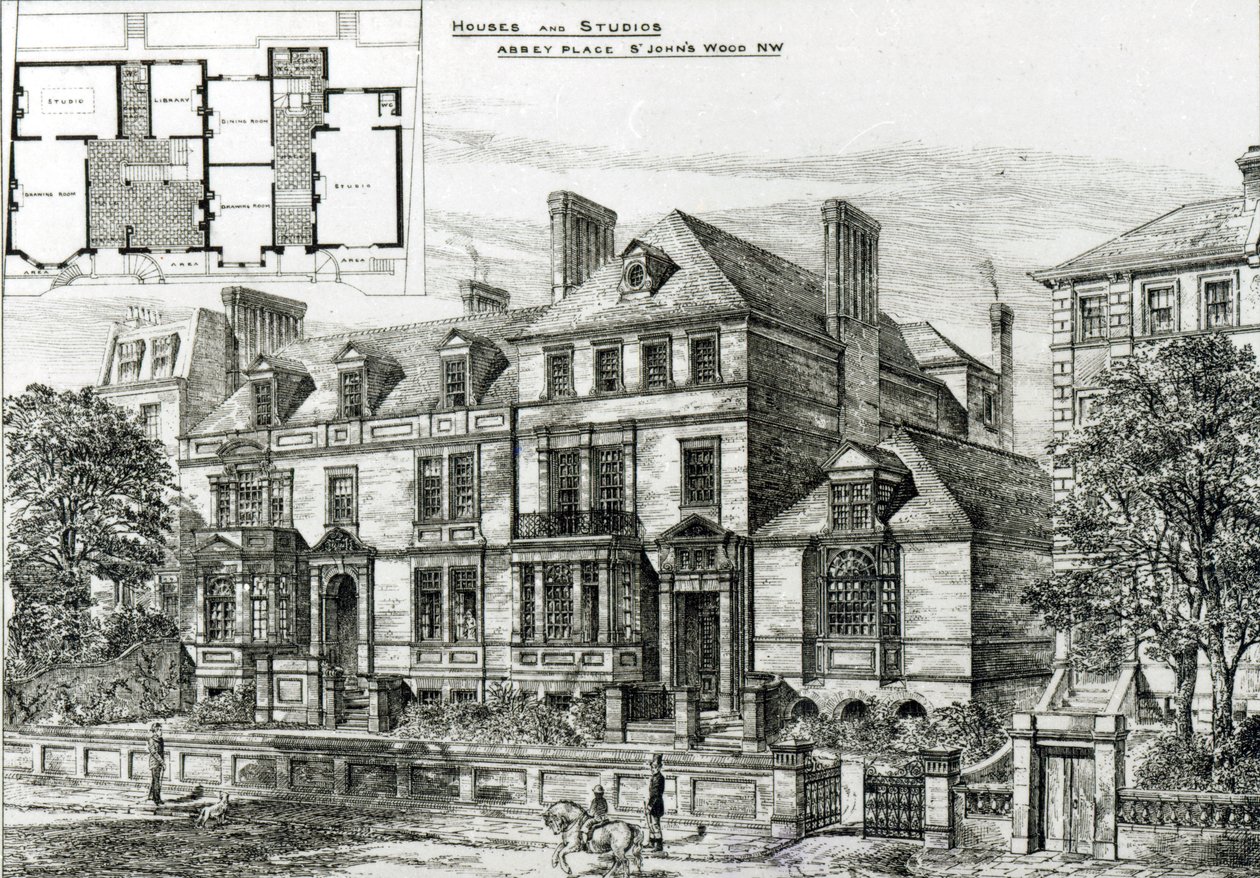 Abbey Place, St. Johns Wood, uit The Building News, 18 januari 1878 door English School