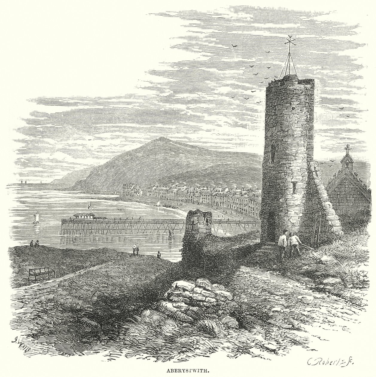 Aberystwith (gravure) door English School