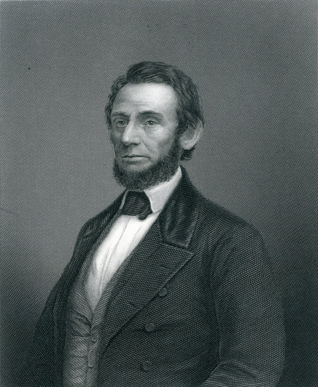 Abraham Lincoln, gegraveerd door H. C. Balding, 19e eeuw door English School