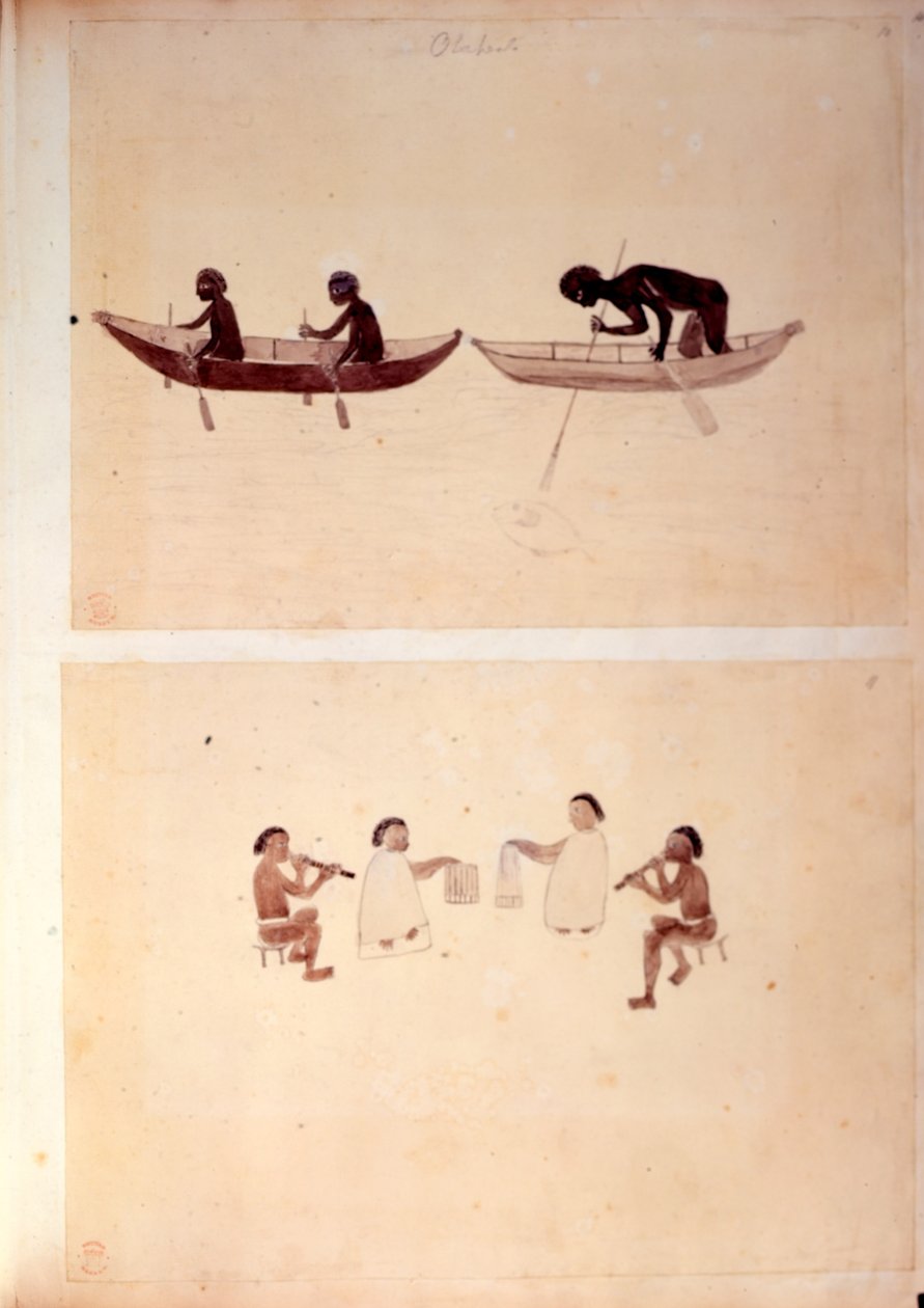 Add.15508 fol.10 Aboriginals vissen, uit 