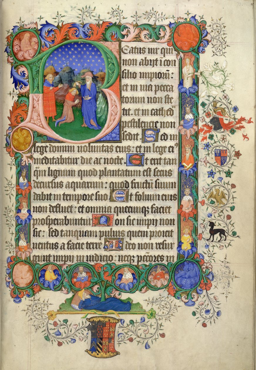 Psalm 1, beginnend met initiaal 
