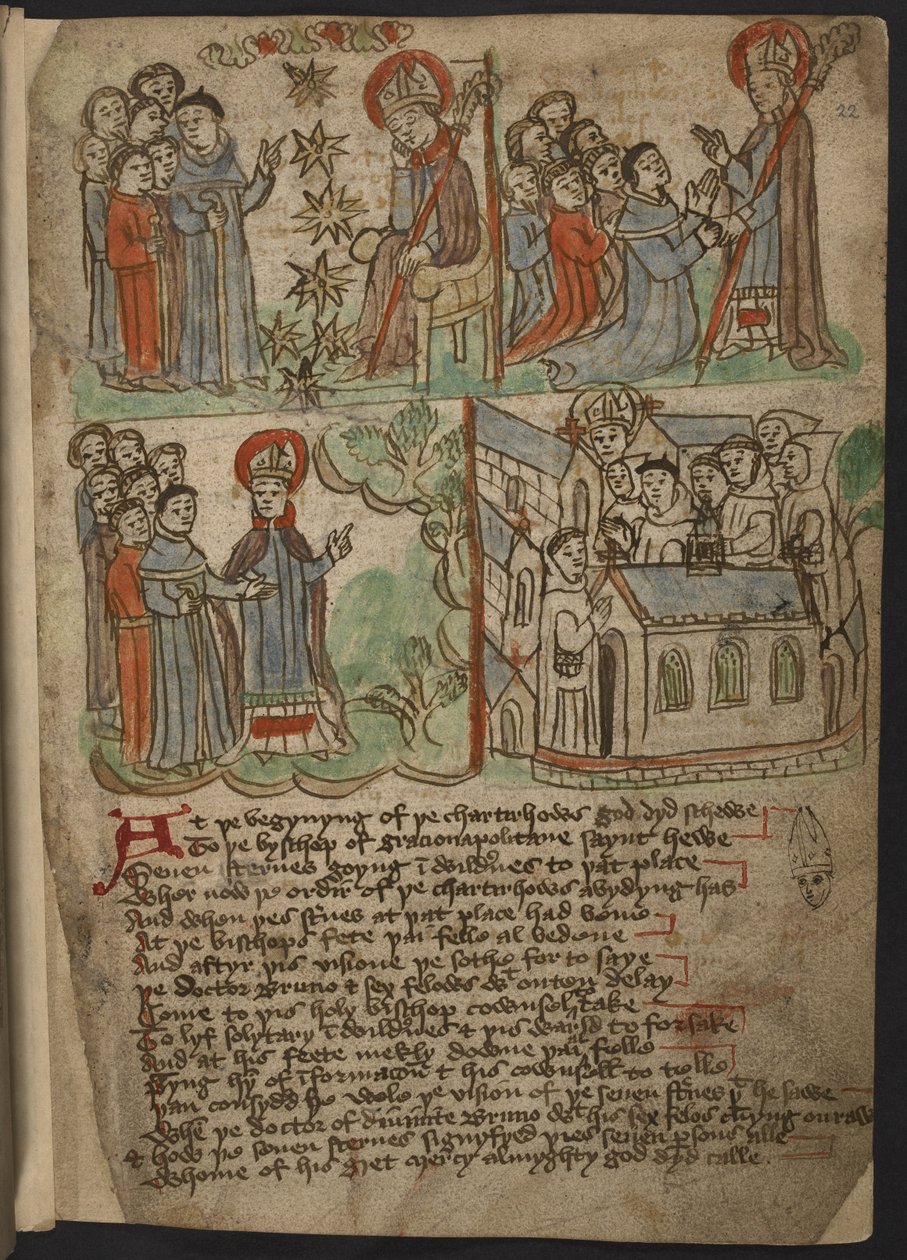 De Kartuizer Miscellany (Religieuze Proza en Vers) in Noord-Engels, inclusief een samenvatting van Mandeville