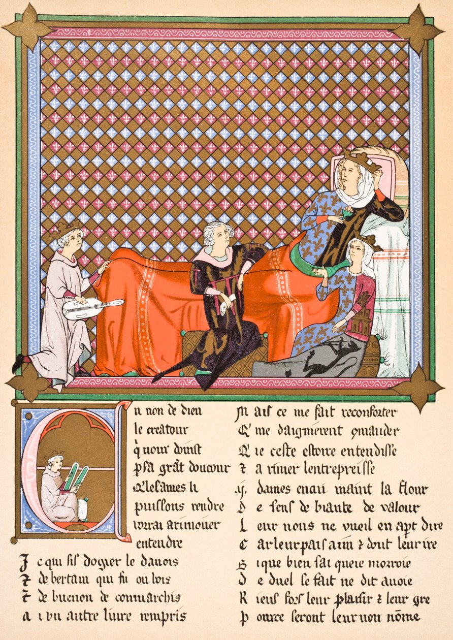 Adenez, de koning van de minstrelen, 1878 door English School