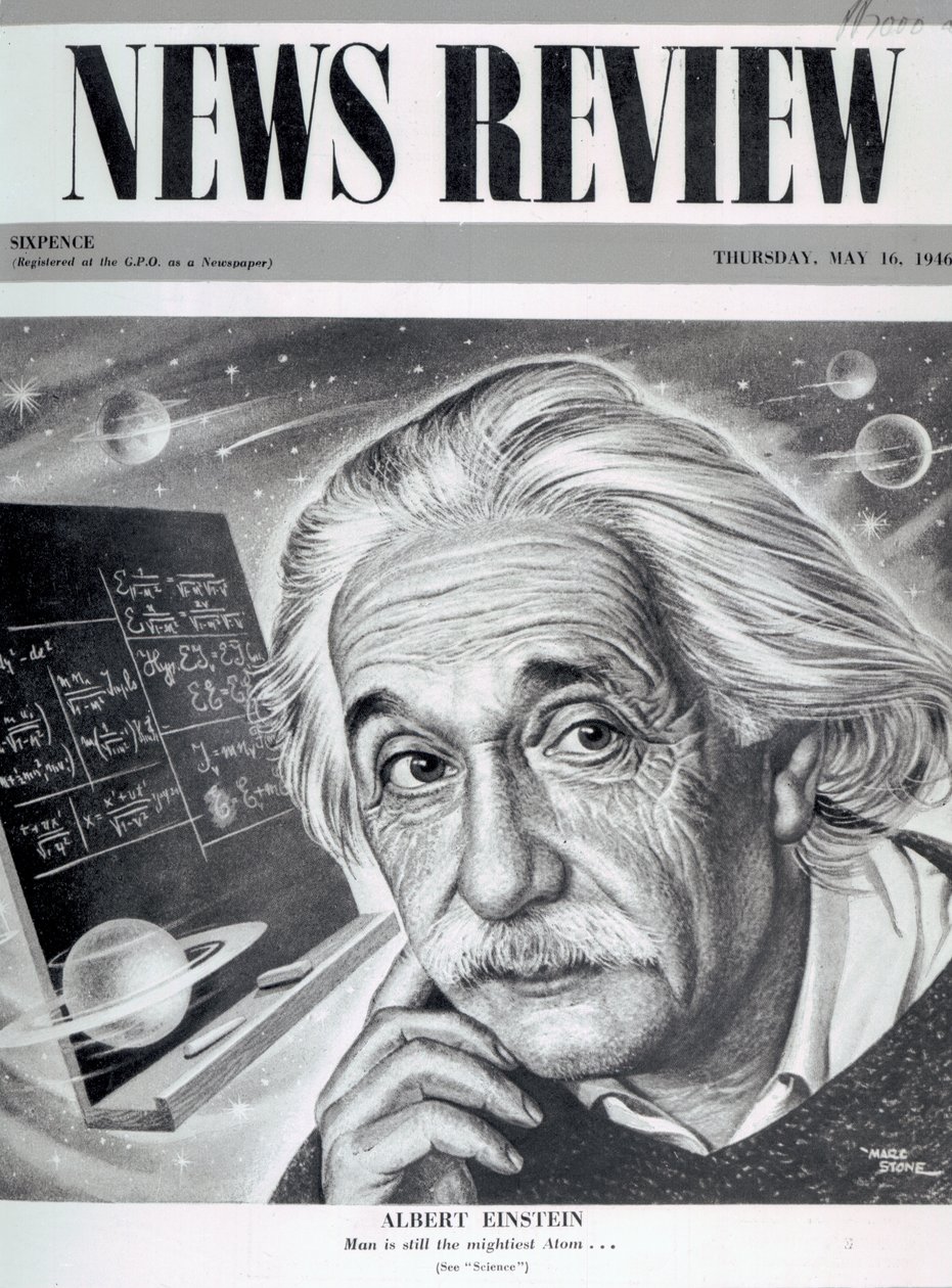 Albert Einstein op de cover van 