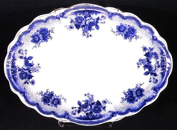 Albertoli patroon Staffordshire bord, ca. 1860 door English School