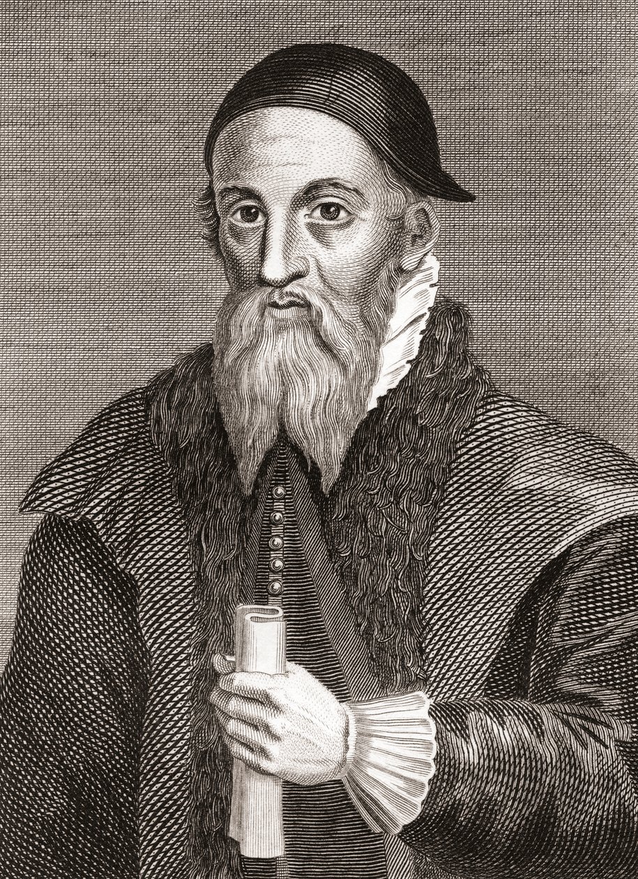 Alexander Erskine van Gogar, ca. 1521-1592. Schotse landeigenaar en bewaker van James VI van Schotland in Stirling Castle. Uit Iconographia Scotica of Portretten van Illustere Personen van Schotland, gepubliceerd 1797. door English School