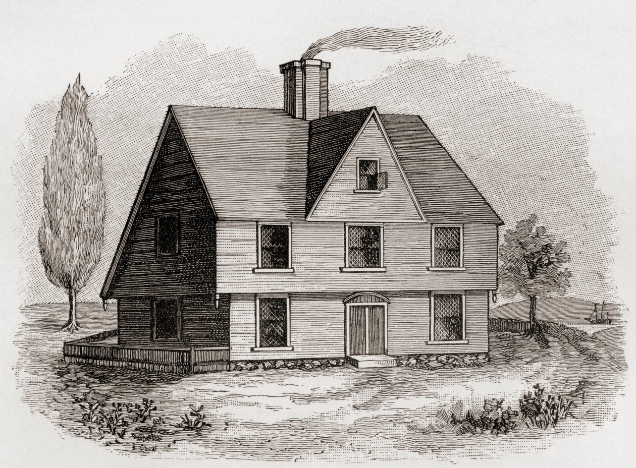 Allyn House, New Plymouth, Noord-Amerika, uit 