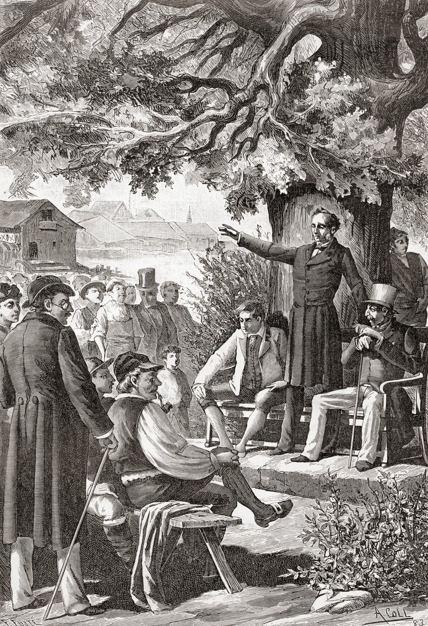 Een vroege bijeenkomst van de Zwitserse Vergadering, ook bekend als de Federale Vergadering, Zwitserland door English School