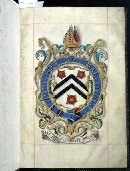 Archief 3693 fol.1 Wapen uit een Benefactieboek van New College, Oxford door English School