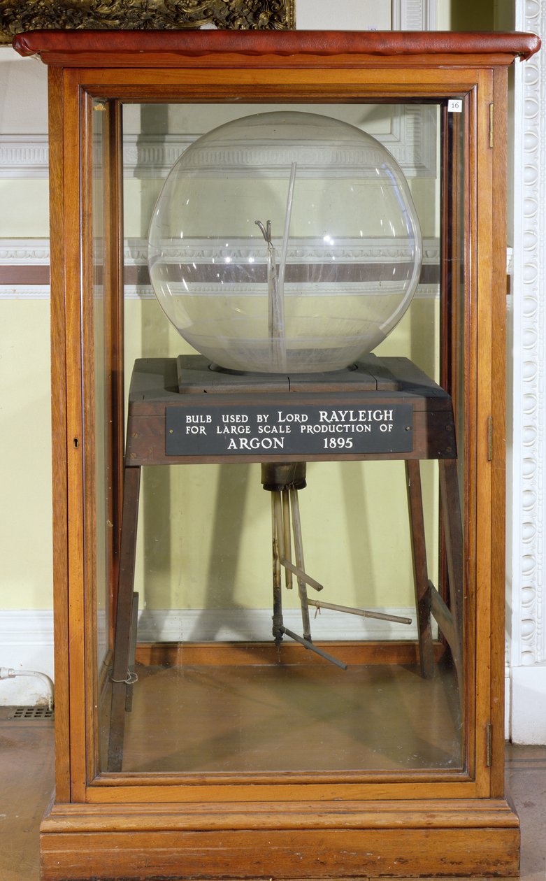 Argonlamp gebruikt door Lord Rayleigh (1842-1919) 1895 door English School
