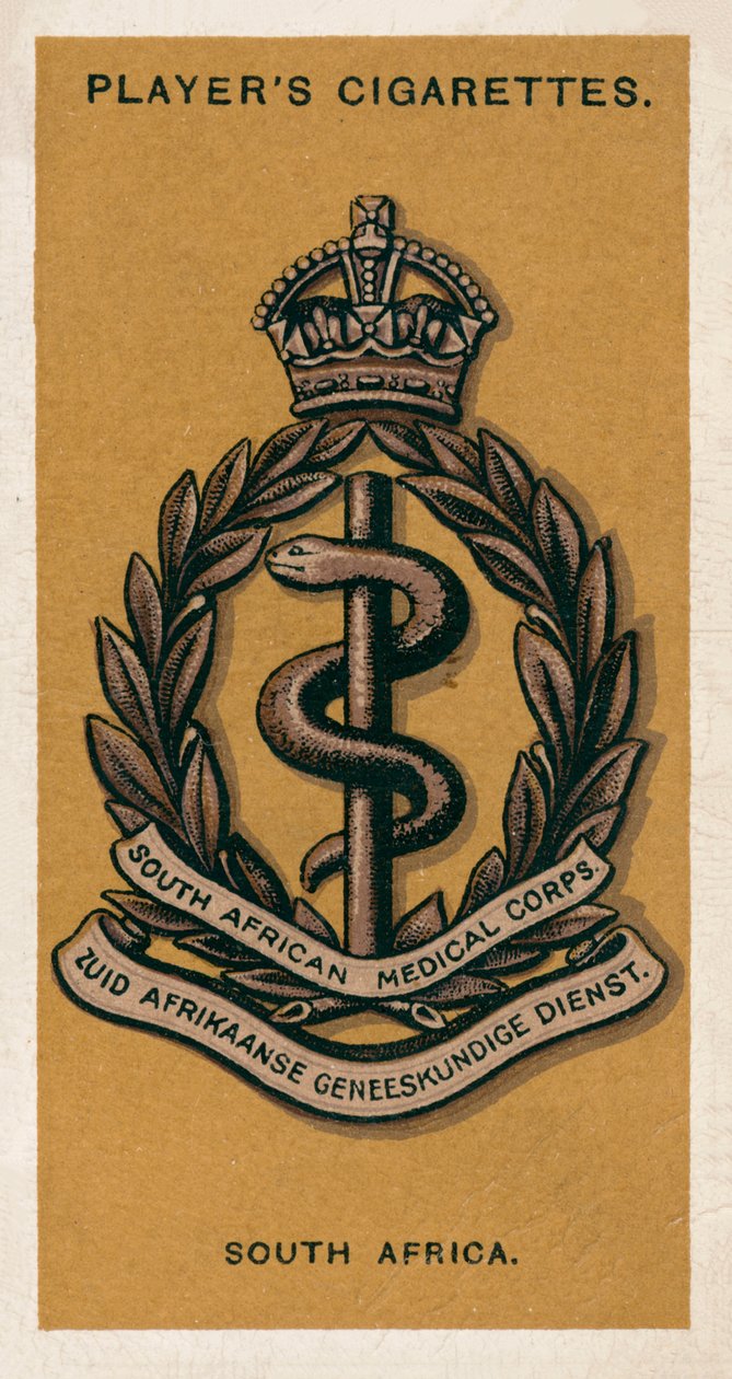 Leger insignes: Zuid-Afrika (kleurenlitho) door English School