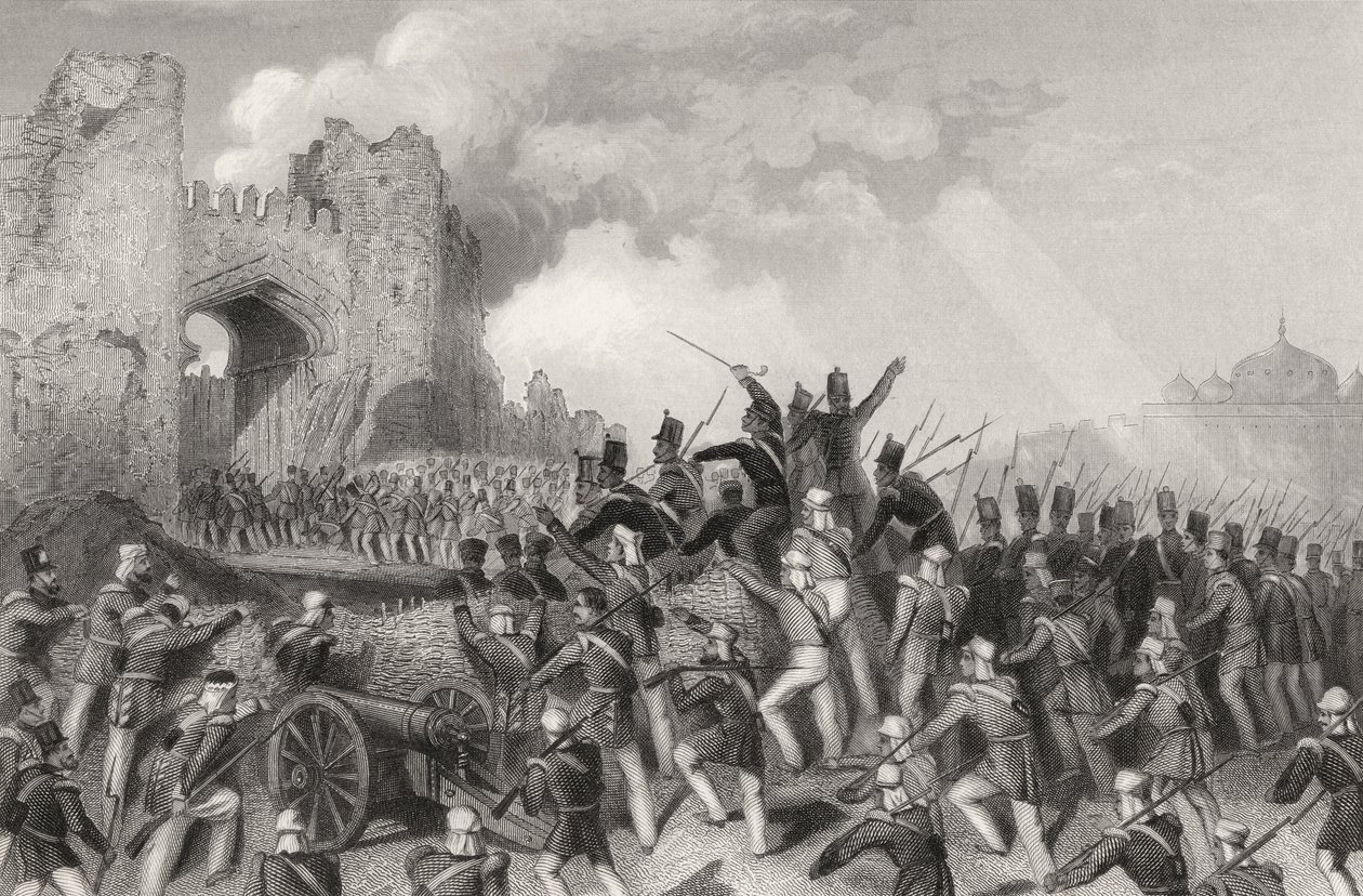 Aanval op Delhi en verovering van de Cashmere Gate op 14 september 1857, uit 