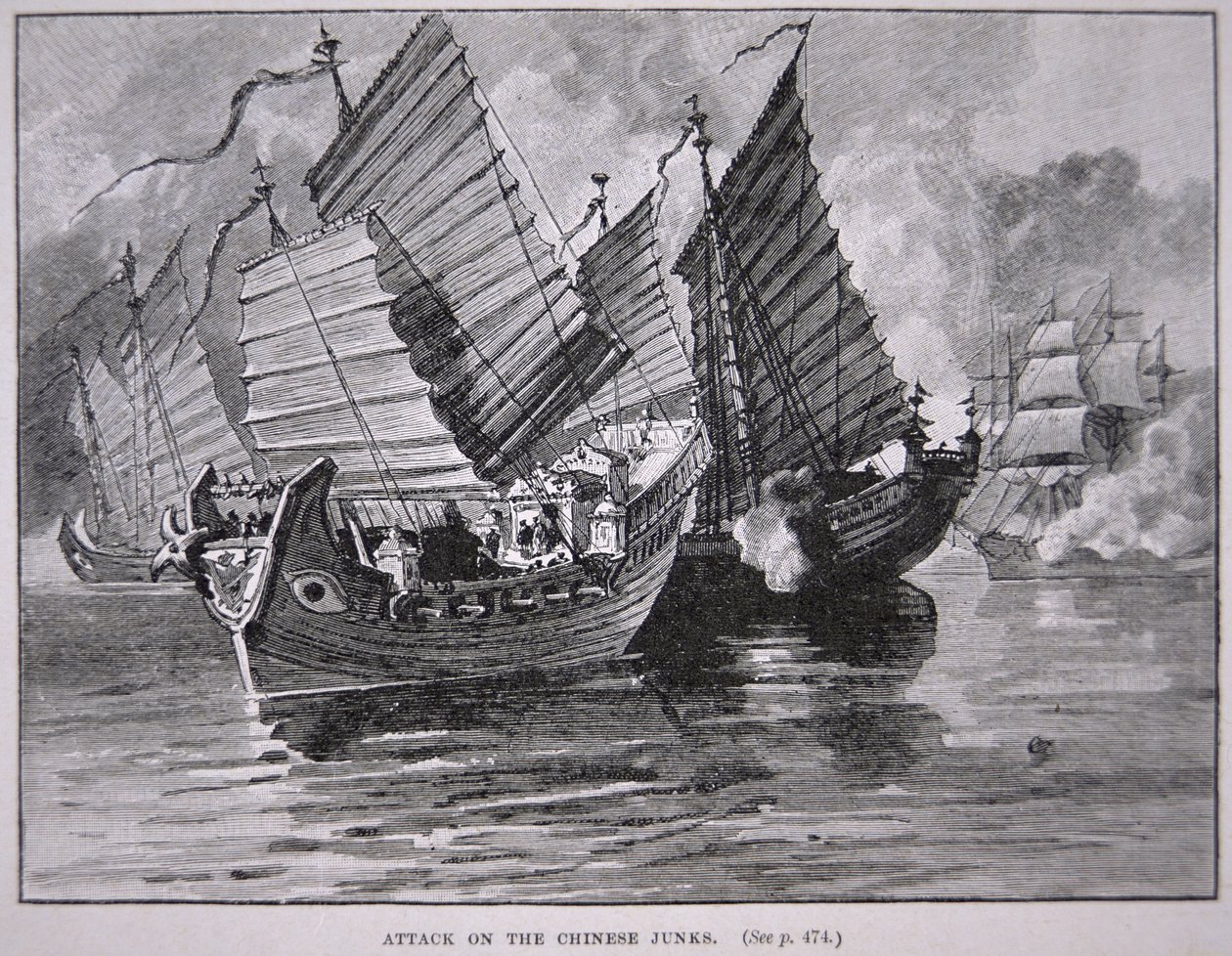 Aanval op de Chinese jonken in 1841 door English School
