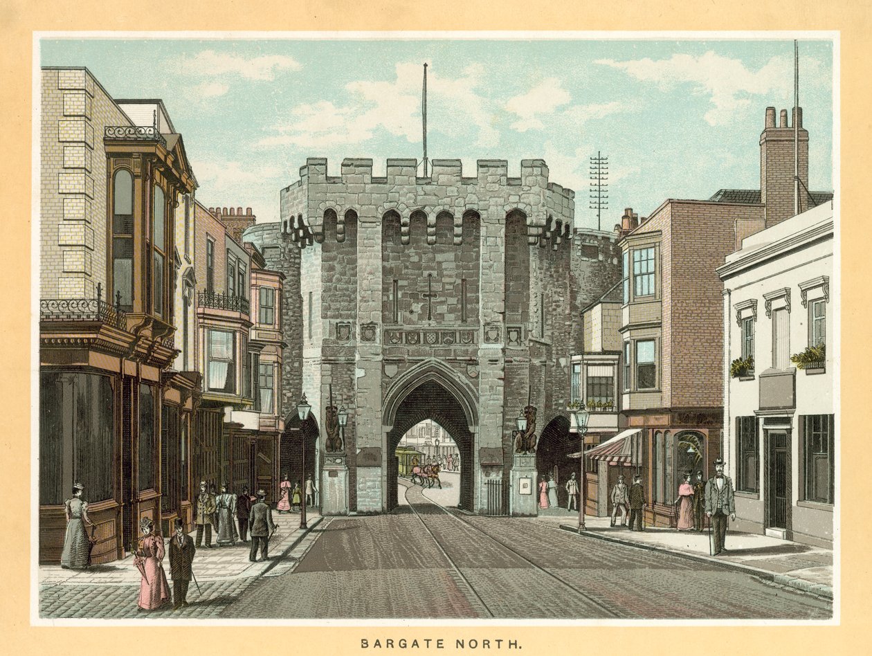 Bargate Noord (kleurenlitho) door English School