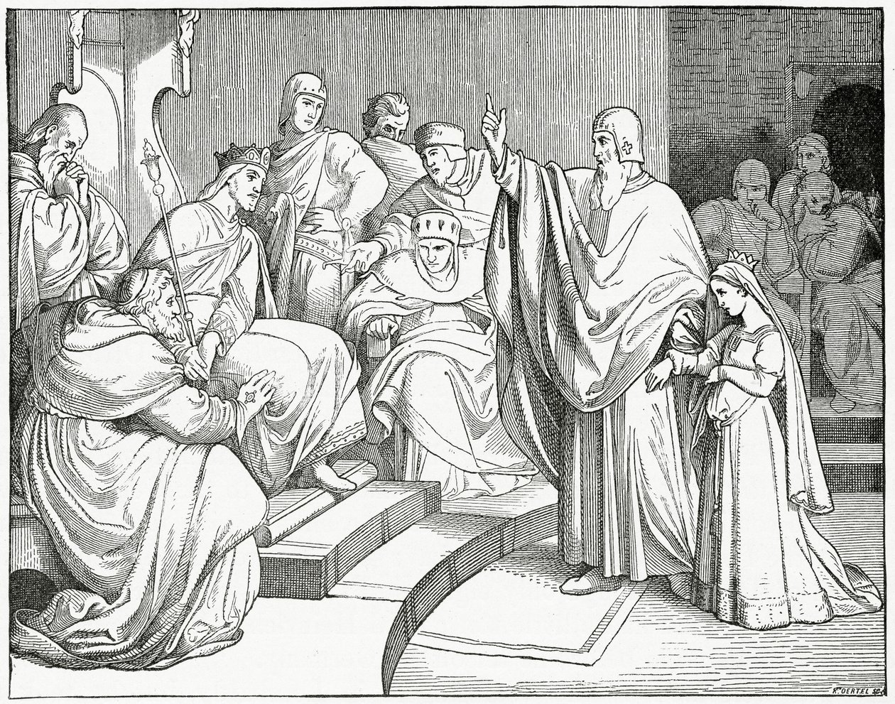 Beatrice geleid naar de Rijksdag voor haar verloving, 1882 door English School