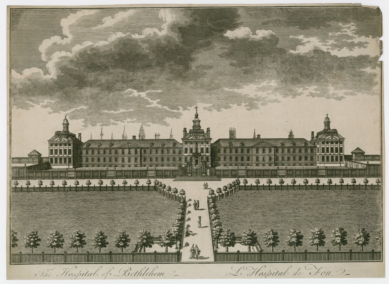 Bethlehem Ziekenhuis (gravure) door English School