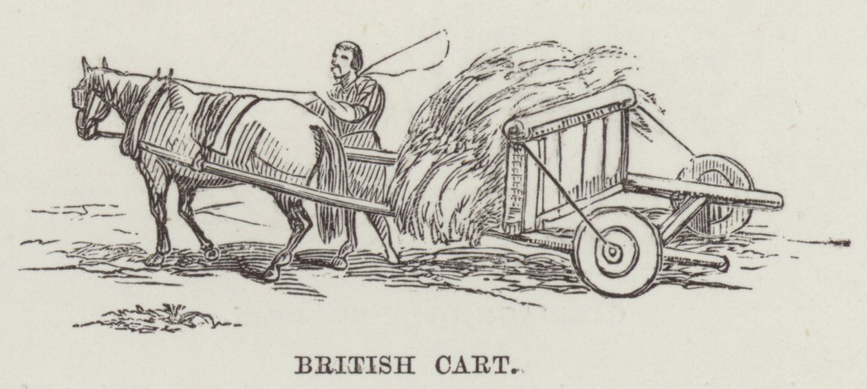 Britse kar (gravure) door English School
