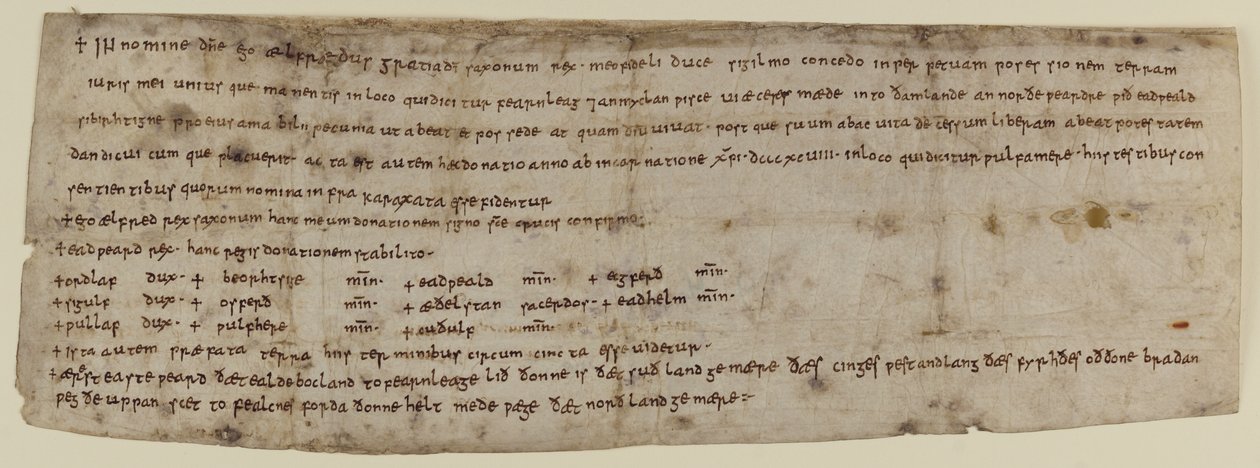 CCA-ChAnt/F/150 Charter van Koning Alfred, c.898 door English School