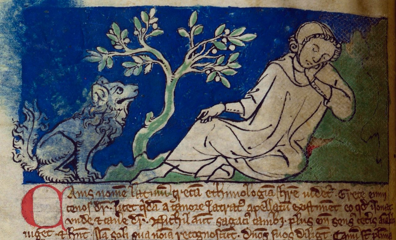 Hond, uit Bestiarium door English School