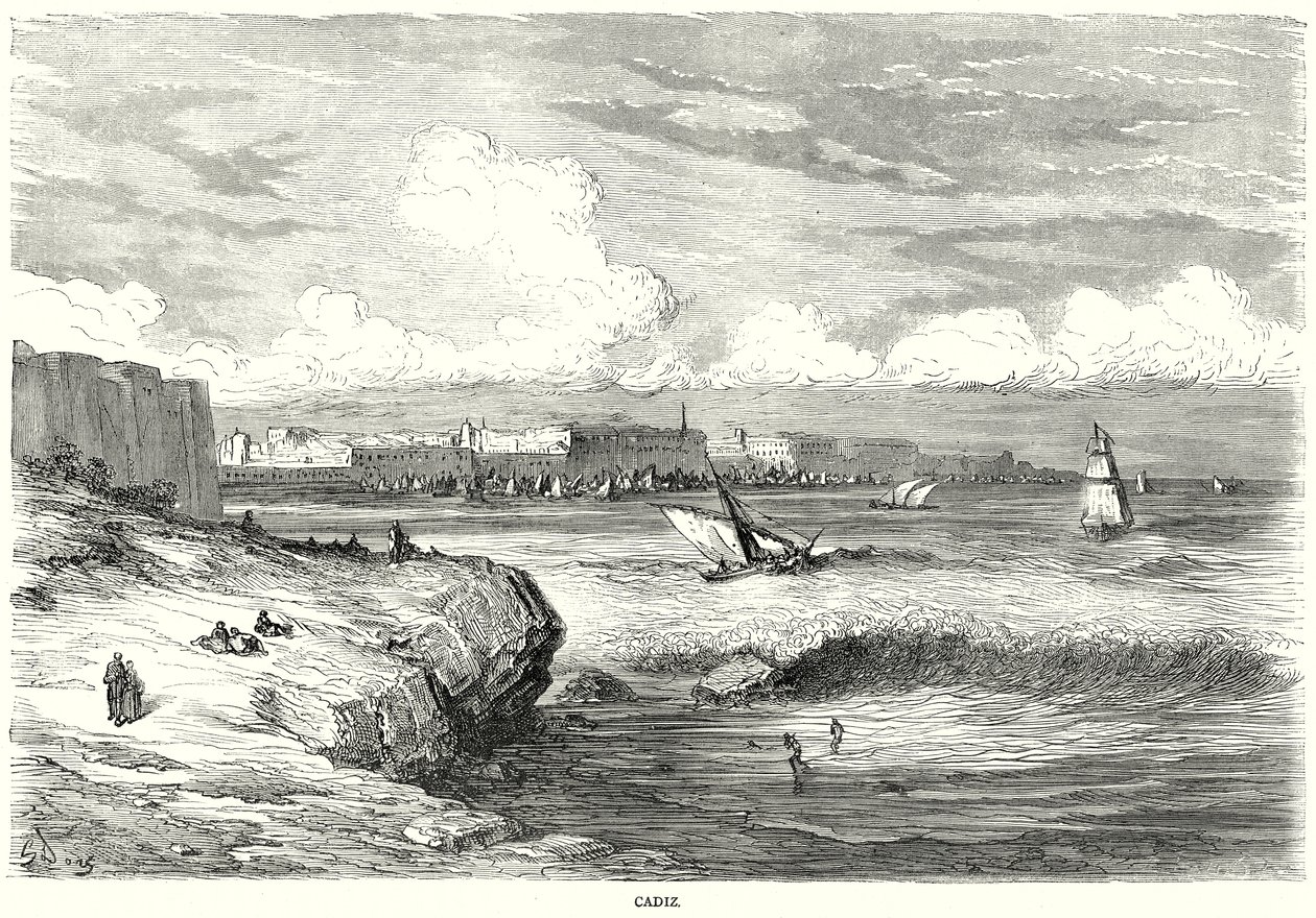 Cádiz (gravure) door English School