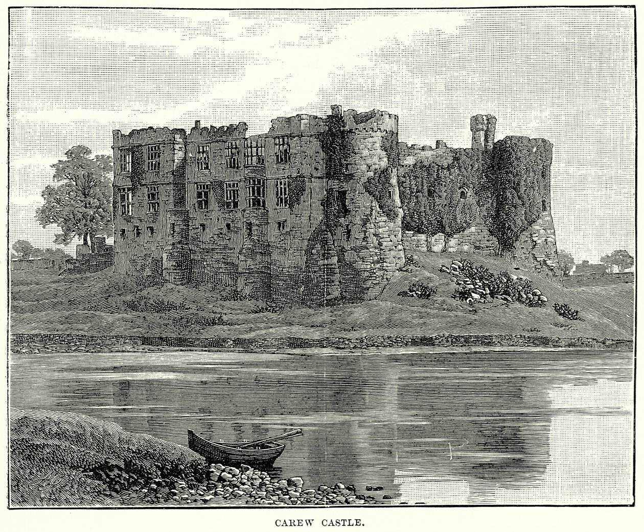 Carew Castle (gravure) door English School