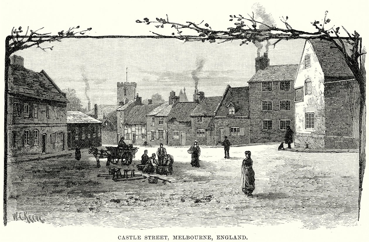 Castle Street, Melbourne, Engeland (gravure) door English School