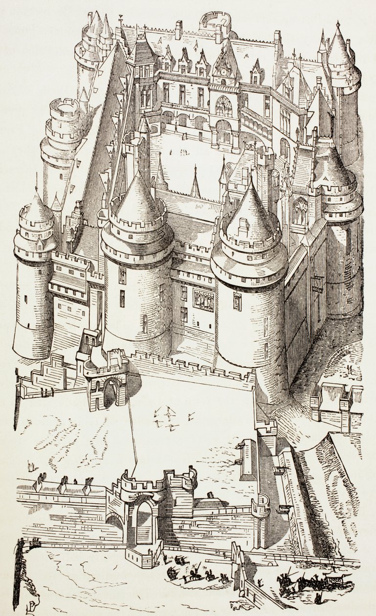 Kasteel van Pierrefonds, Frankrijk, ca. 1880 door English School